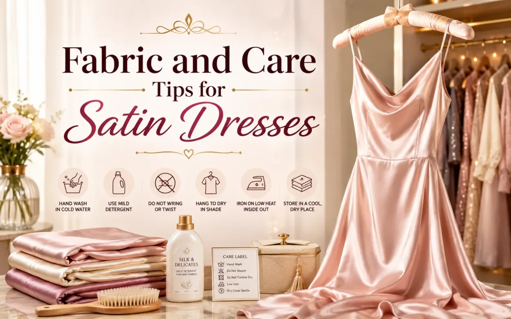 fabric and care tips for satin dresses