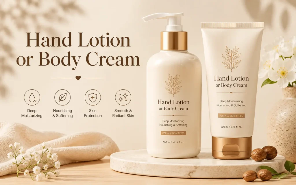 hand lotion or body cream