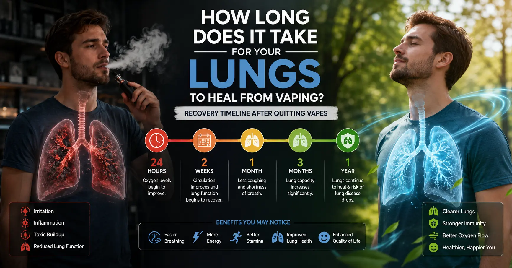 how long does It take for your lungs to heal from vaping