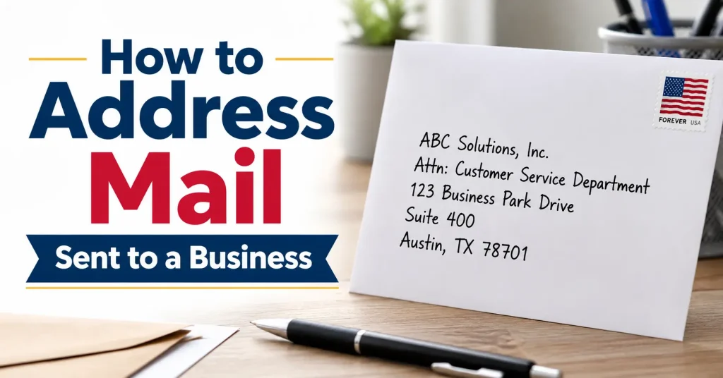 how to address mail sent to a business