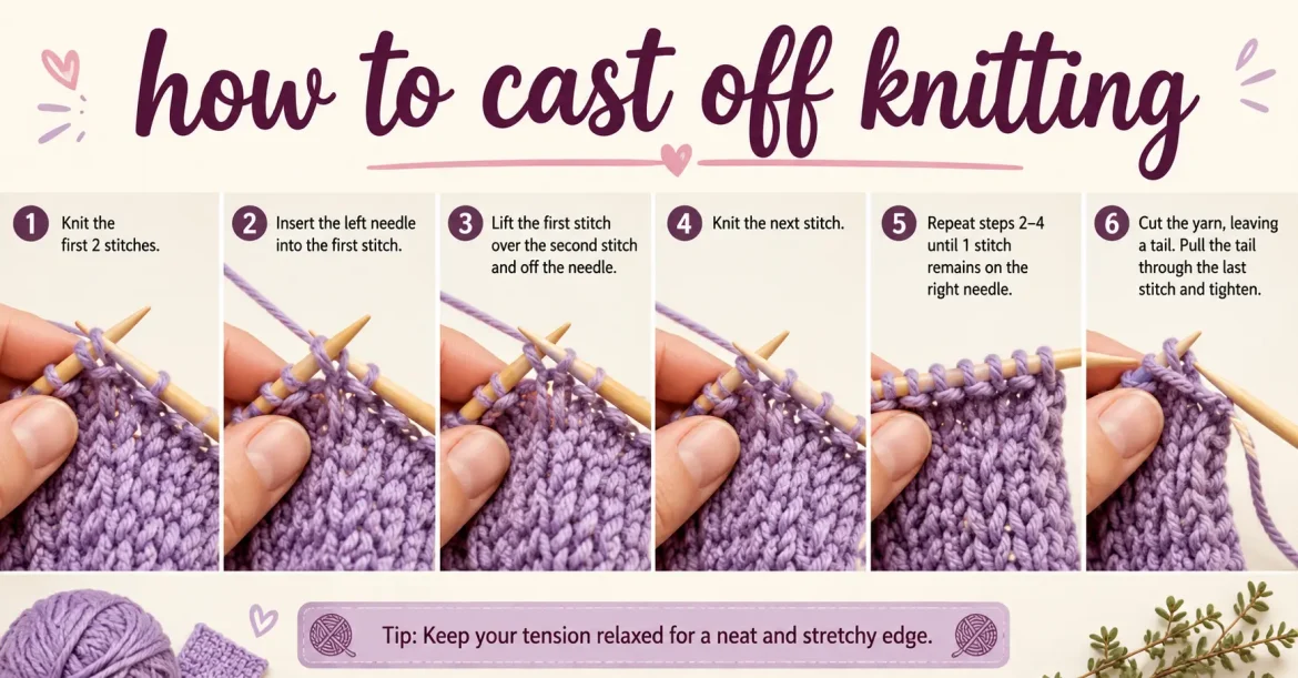 how to cast off knitting