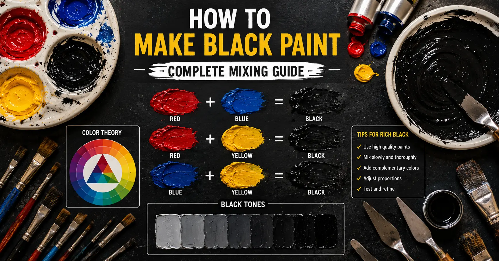 how to make black paint complete mixing guide