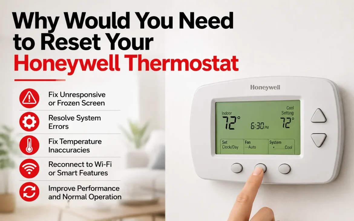 how to reset honeywell thermostat