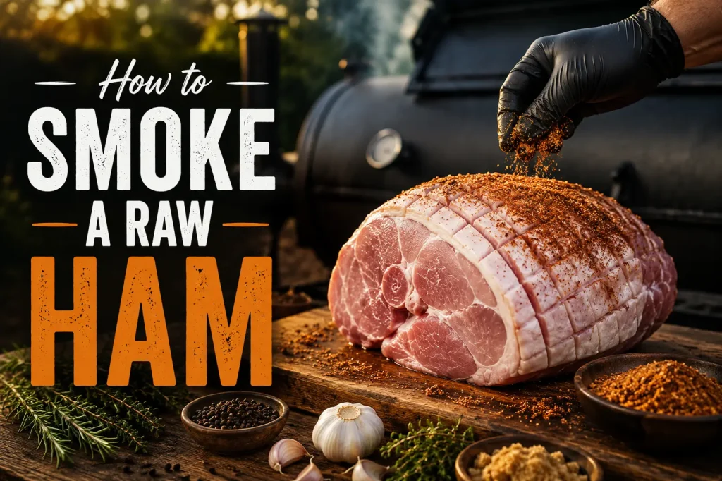 how to smoke a raw ham