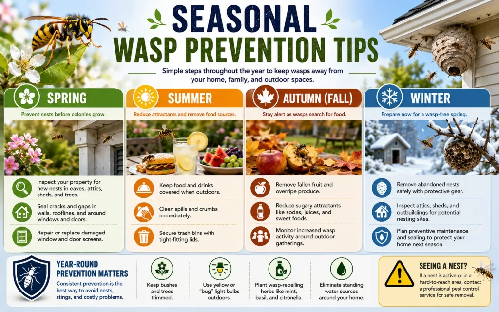 seasonal wasp prevention tips
