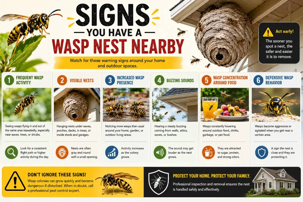 signs you have a wasp nest nearby