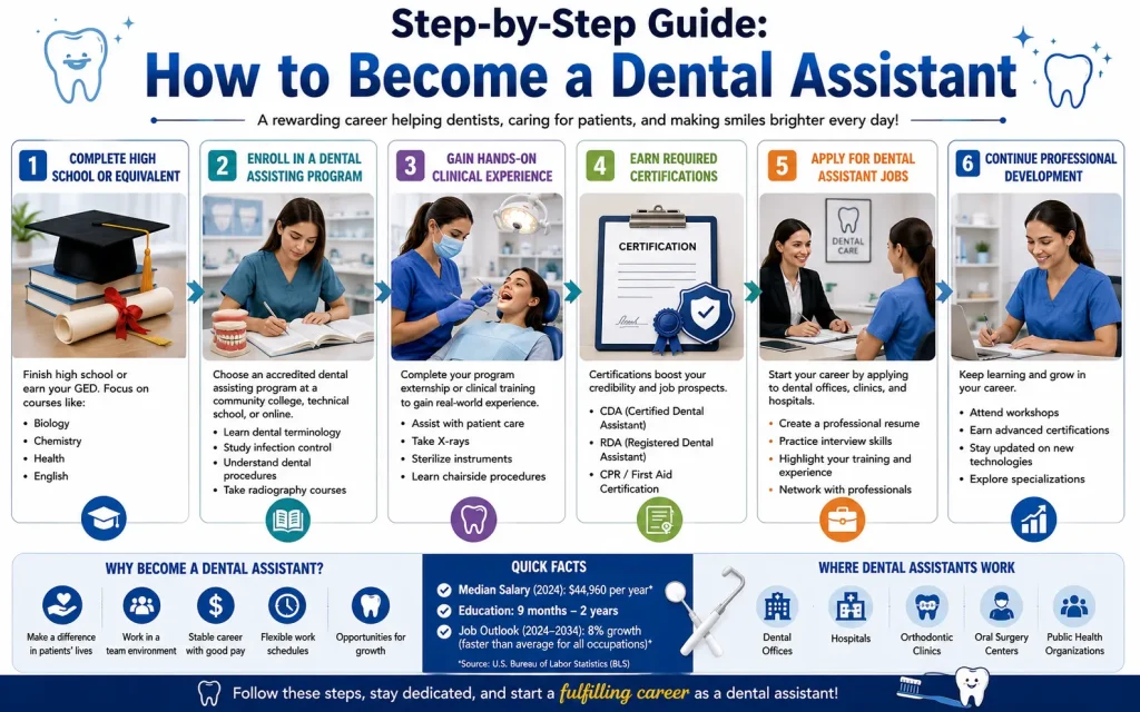 step-by-step guide how to become a dental assistant