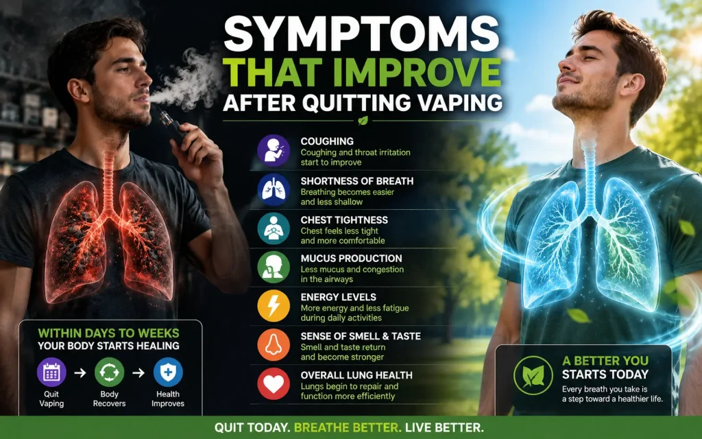 symptoms that improve after quitting vaping