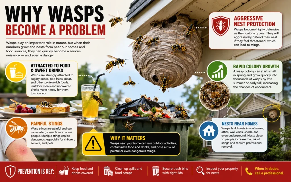 why wasps become a problem