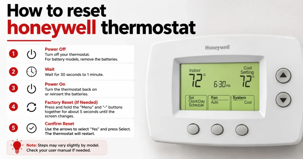 why would you need to reset your honeywell thermostat